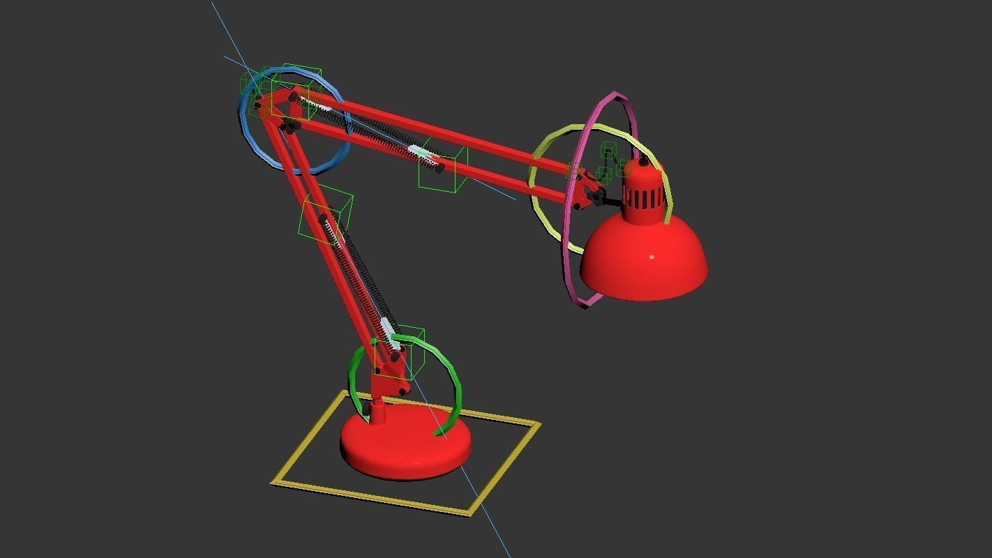 Swing Arm Lamp 3D model rigged CGTrader