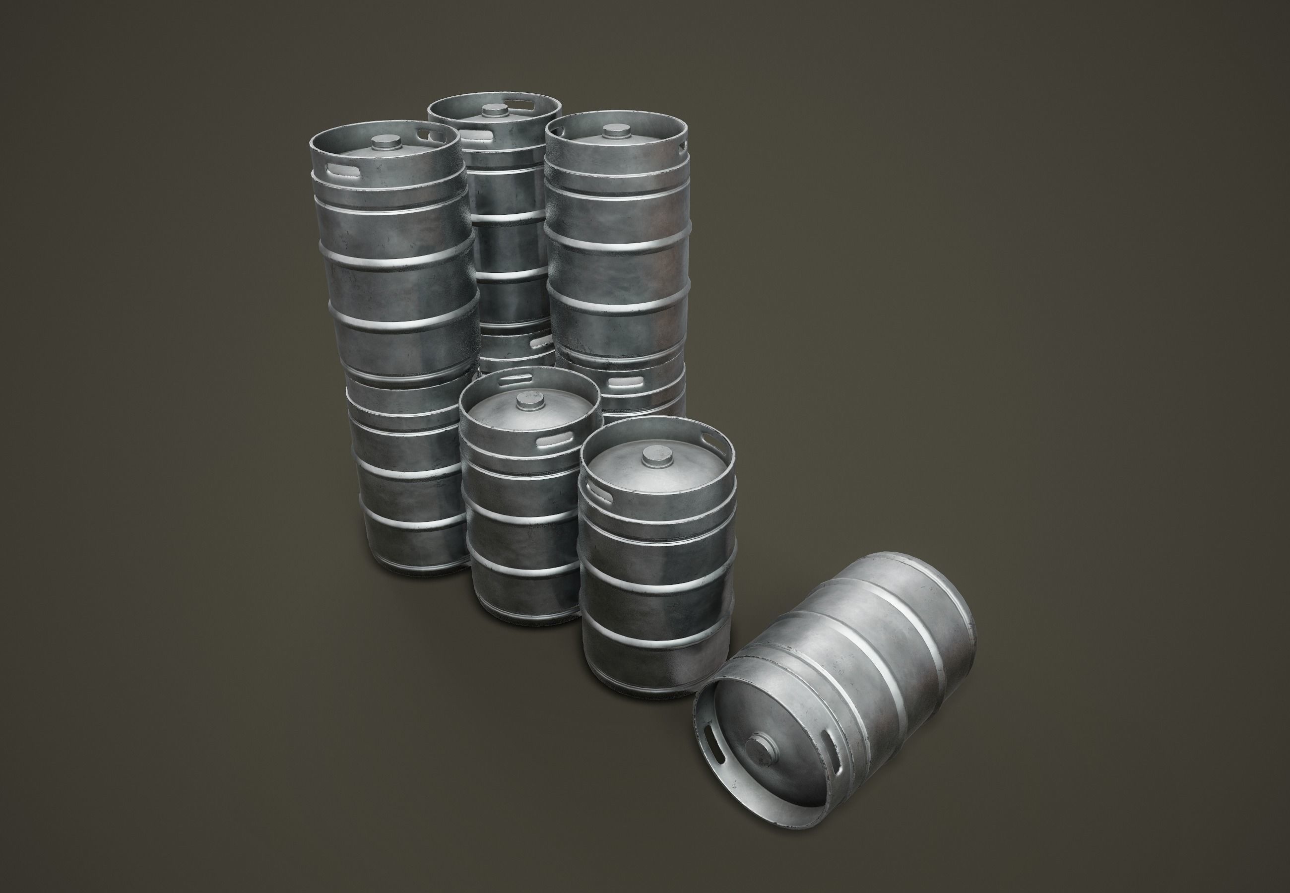 3D model Beer Keg PBR Game Ready VR / AR / lowpoly CGTrader