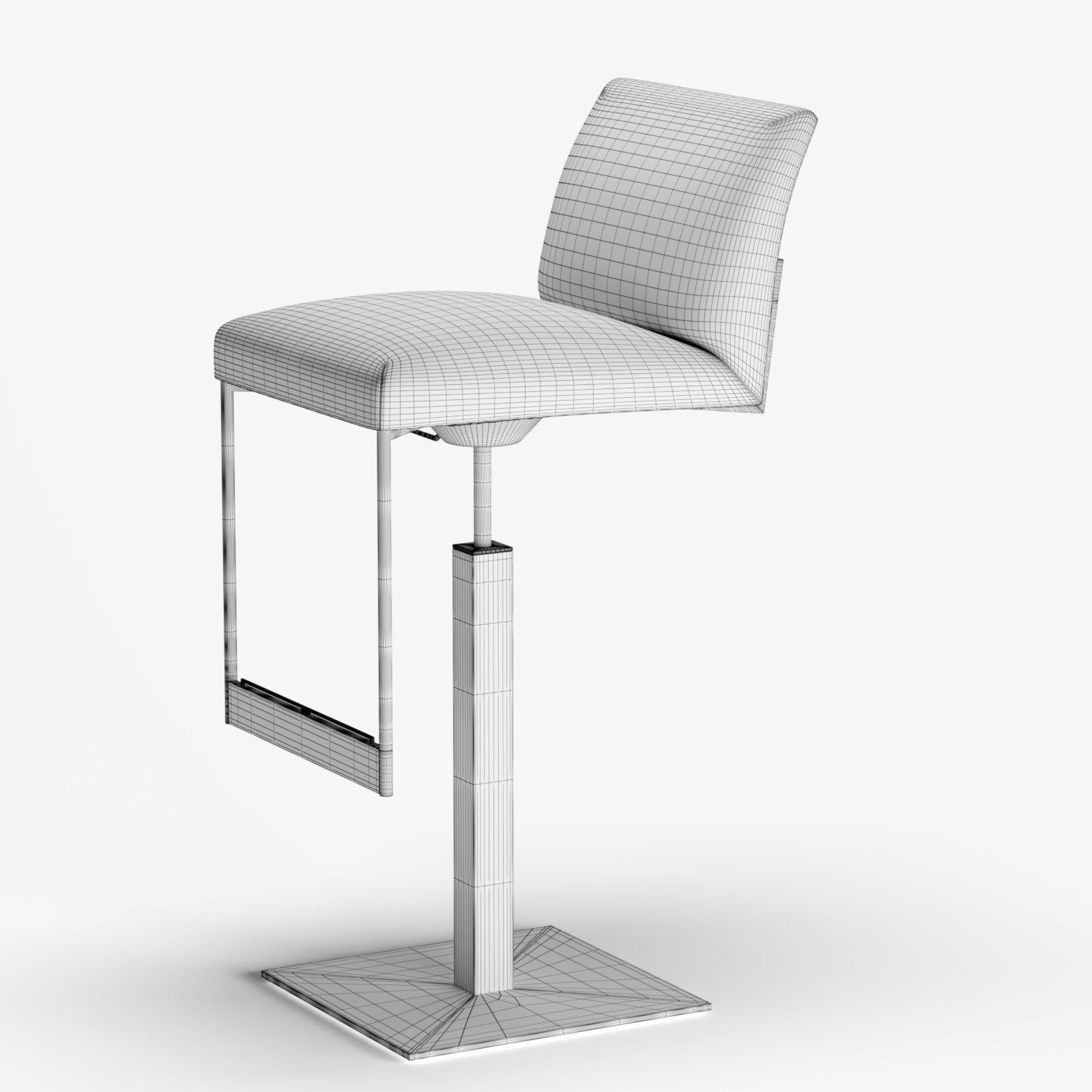 Calligaris Gala Upholstered metal stool 3D model CGTrader