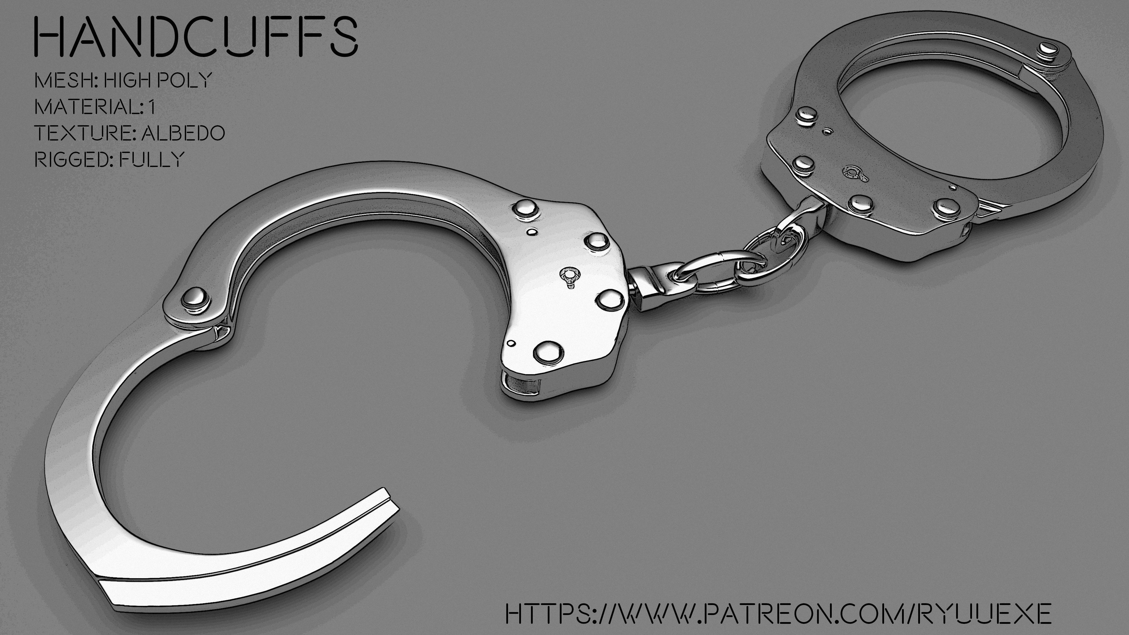 Handcuffs Rigged 3D model rigged CGTrader
