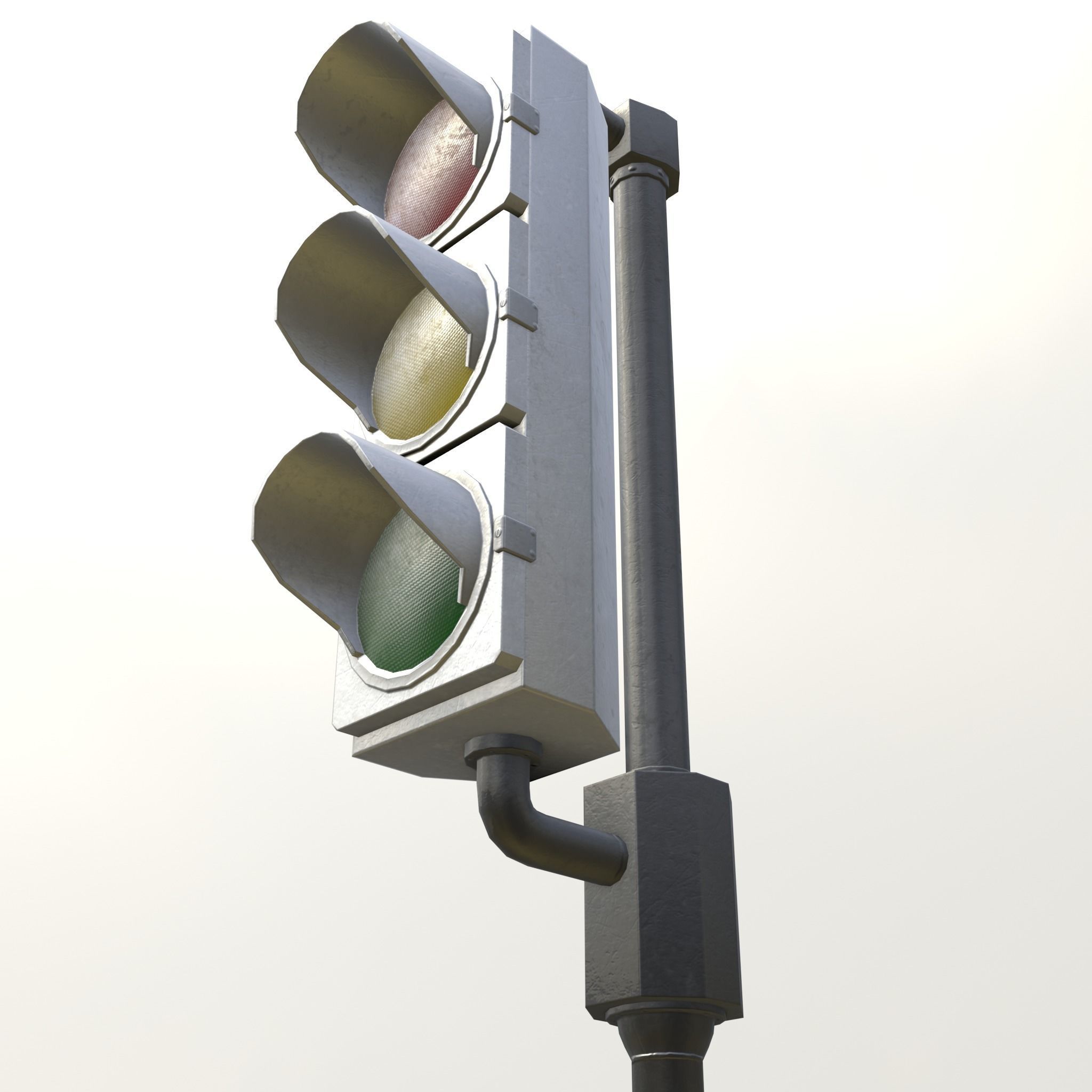 3D model Gameready retro traffic lights Unity UE4 VR / AR / low