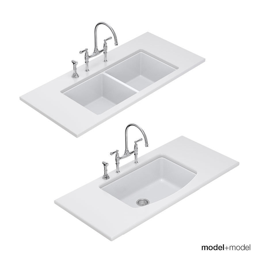 Ceramic farmhouse sinks 3D model CGTrader