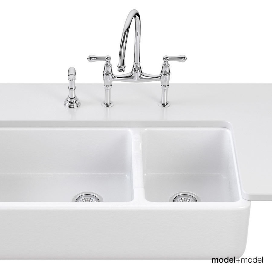 Ceramic farmhouse sinks 3D model CGTrader