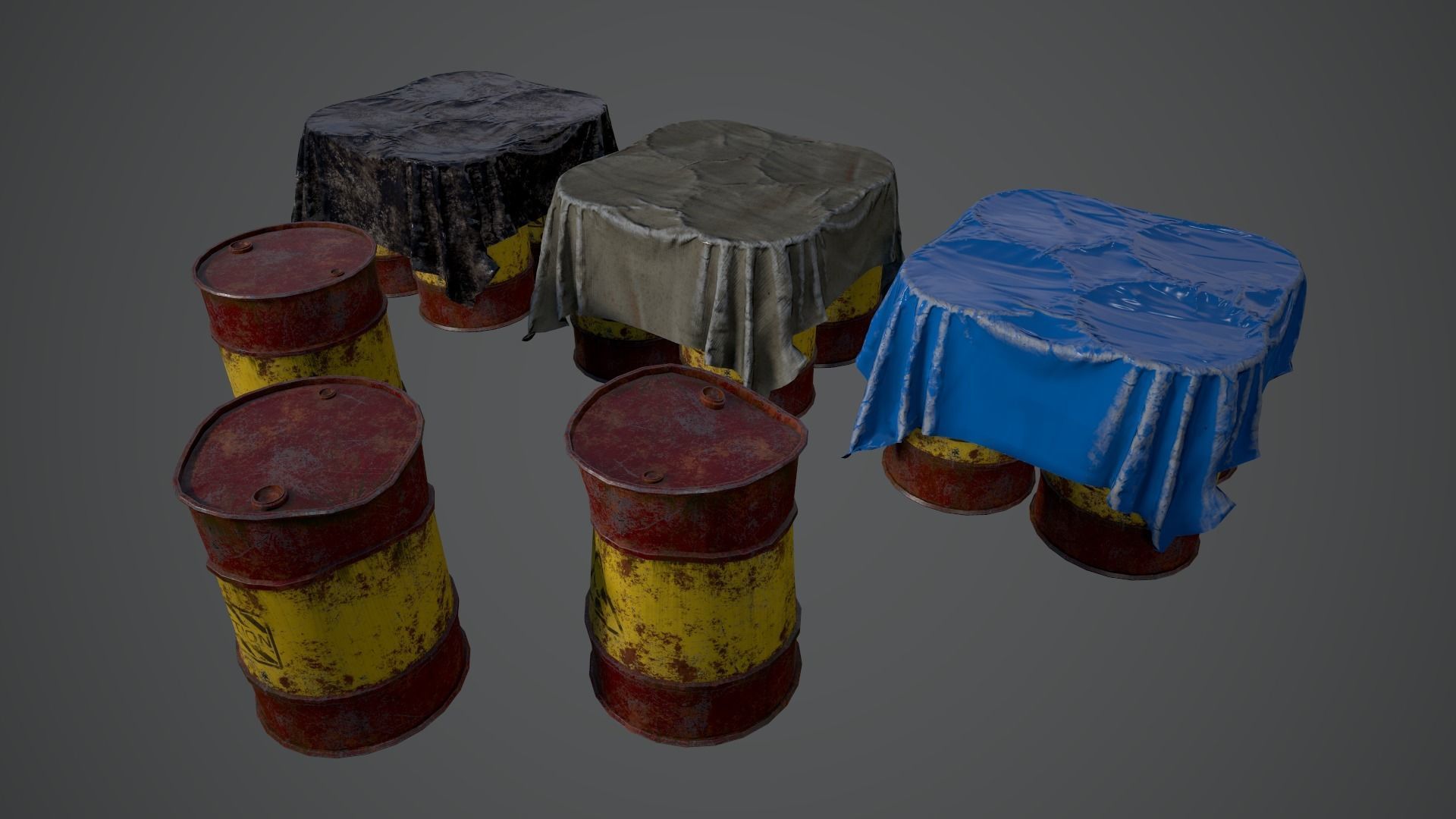 3D model BARRELS OIL Game Ready LowPoly VR / AR / low-poly | CGTrader