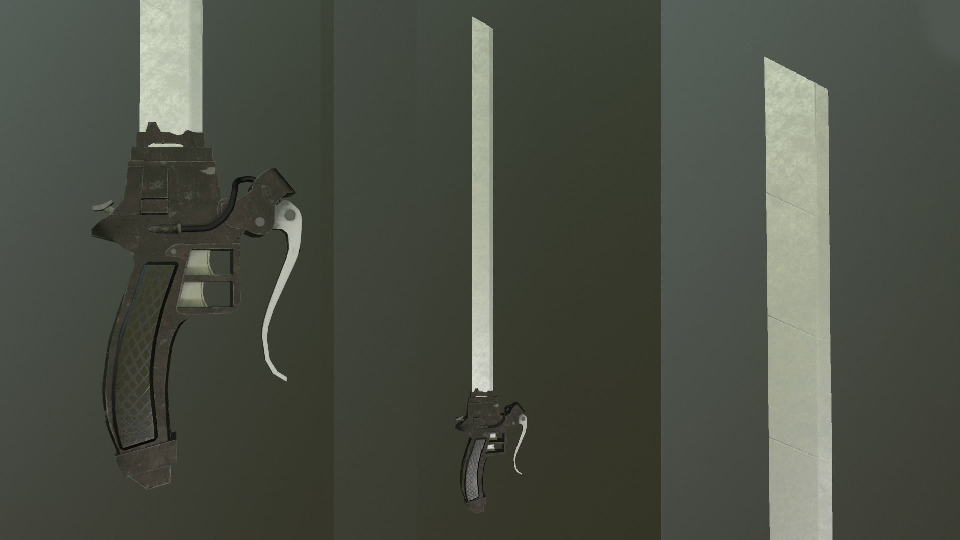 AOT Sword Ultrahard steel 3D model CGTrader
