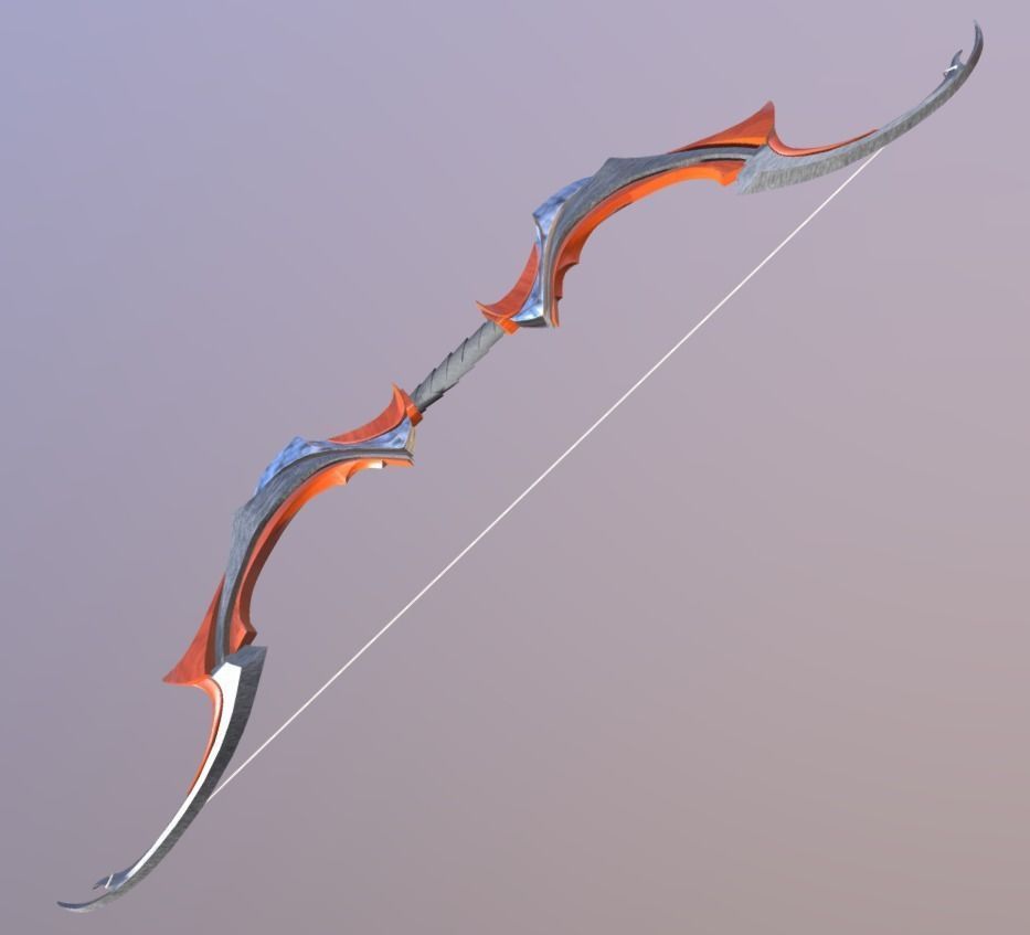 WoodIron Bow 3D model weapon CGTrader
