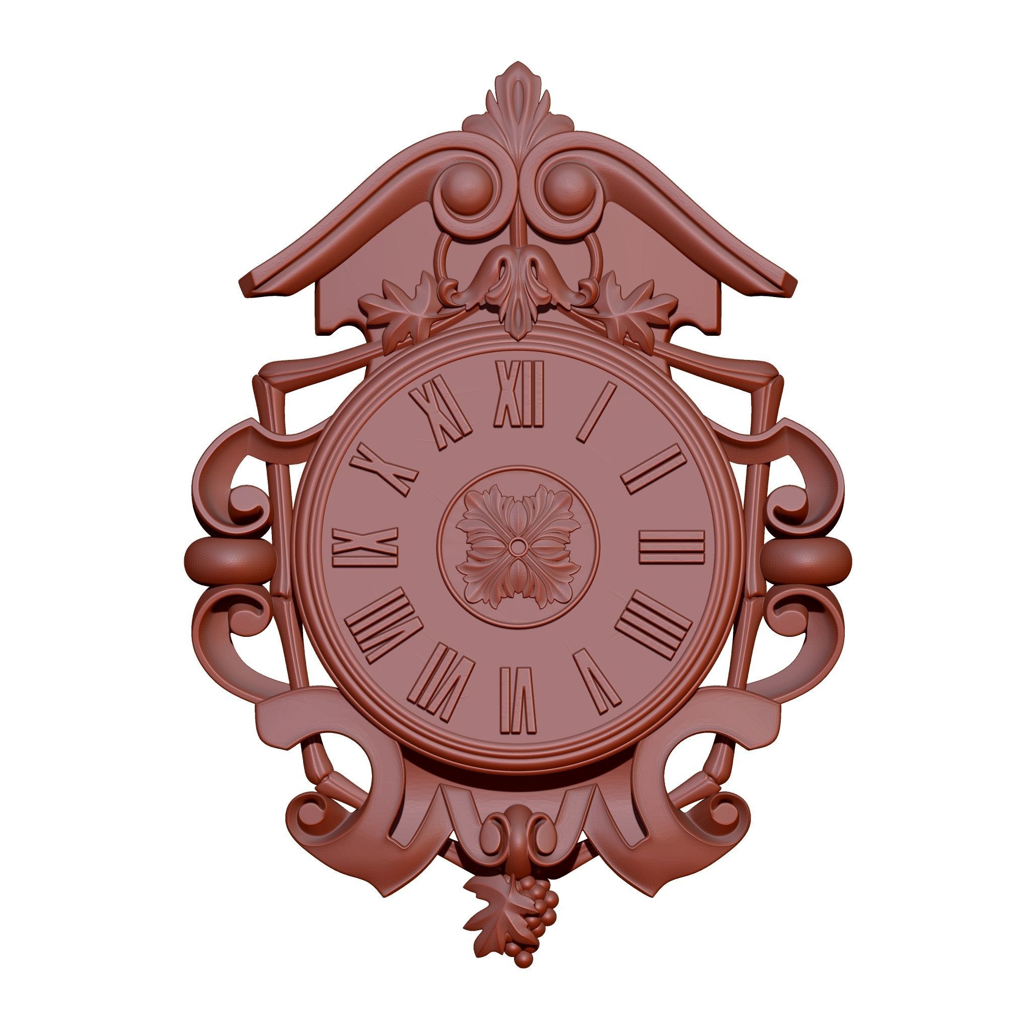 3D Print Model Pretty Clock Handmade CGTrader