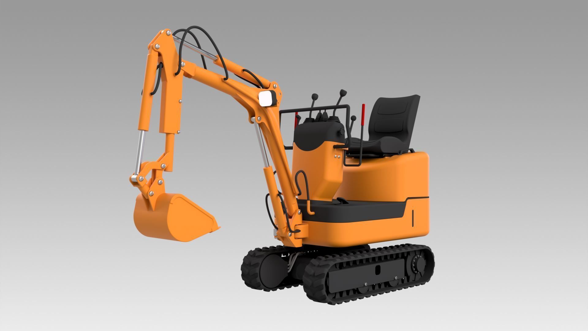 Mini excavator Komatsu PC09-1 3D model