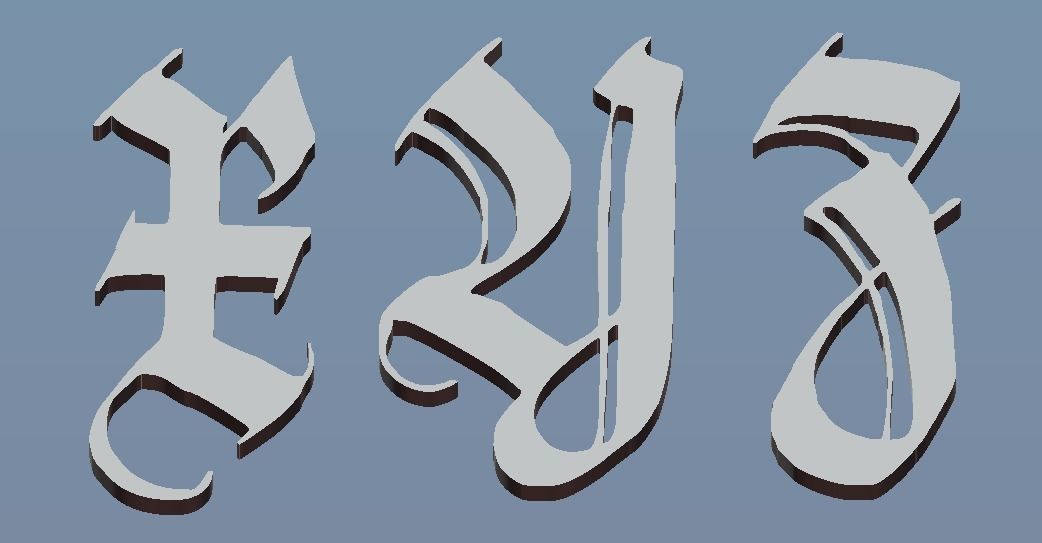Thug Life Font 3D model 3D printable CGTrader