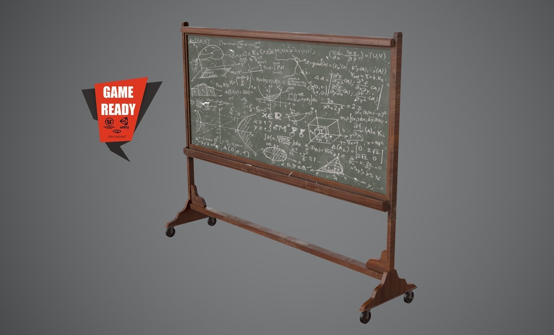 CHALKBOARD Game Ready Low Poly