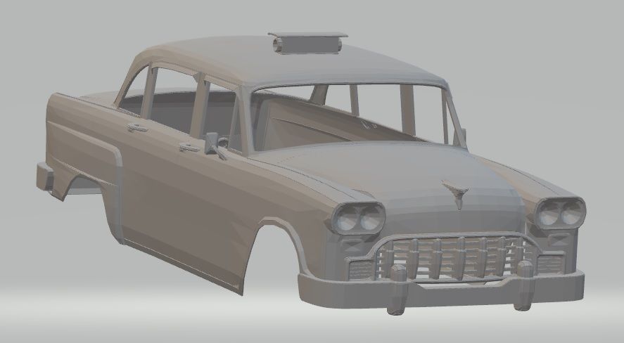 Old Taxi New York Printable Body Car 3D print model