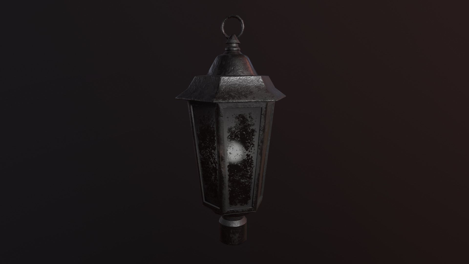 antique street lamps low-poly model