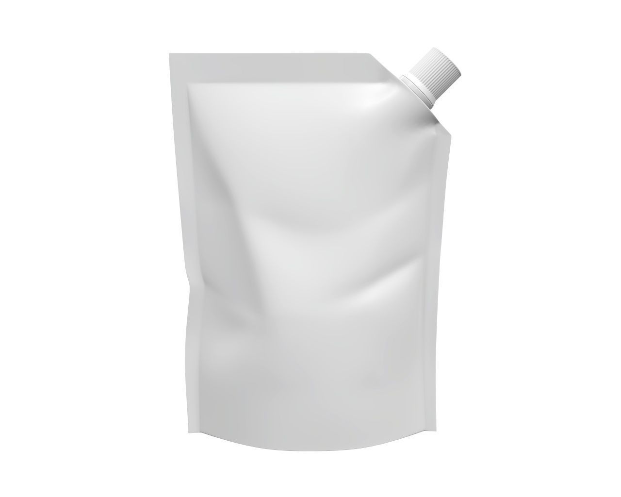 Blank Pouch Bag With Corner Spout Lid Mock Up 01