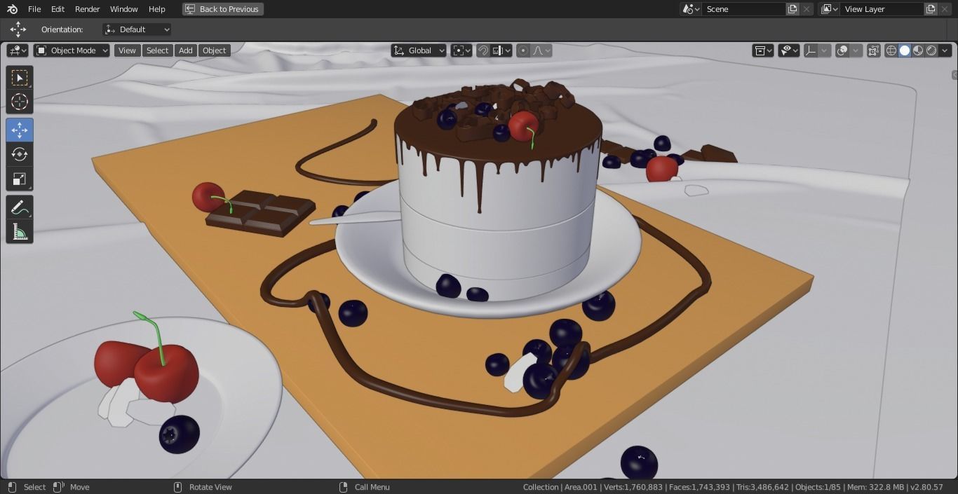 Desserts free 3D model | CGTrader