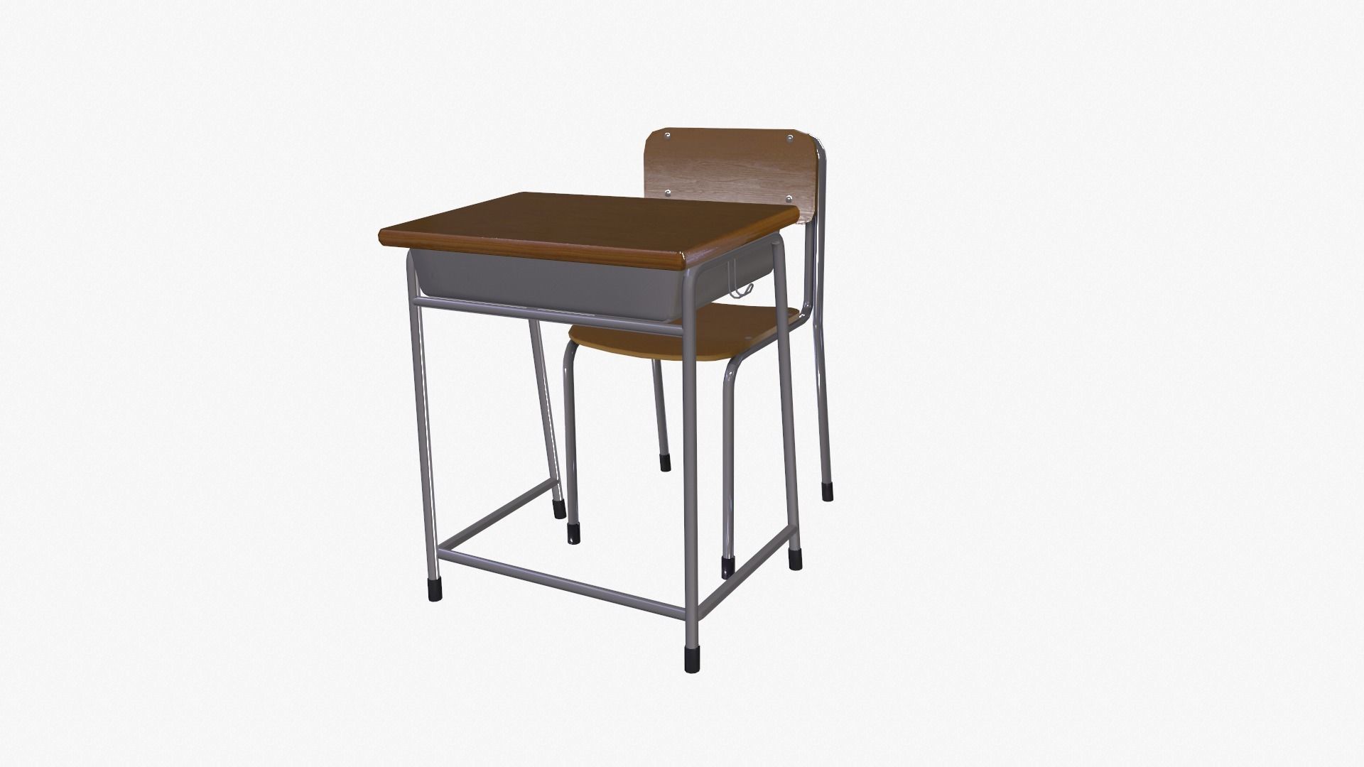 3D model Japanese School Class Desk and Chair VR / AR / lowpoly CGTrader