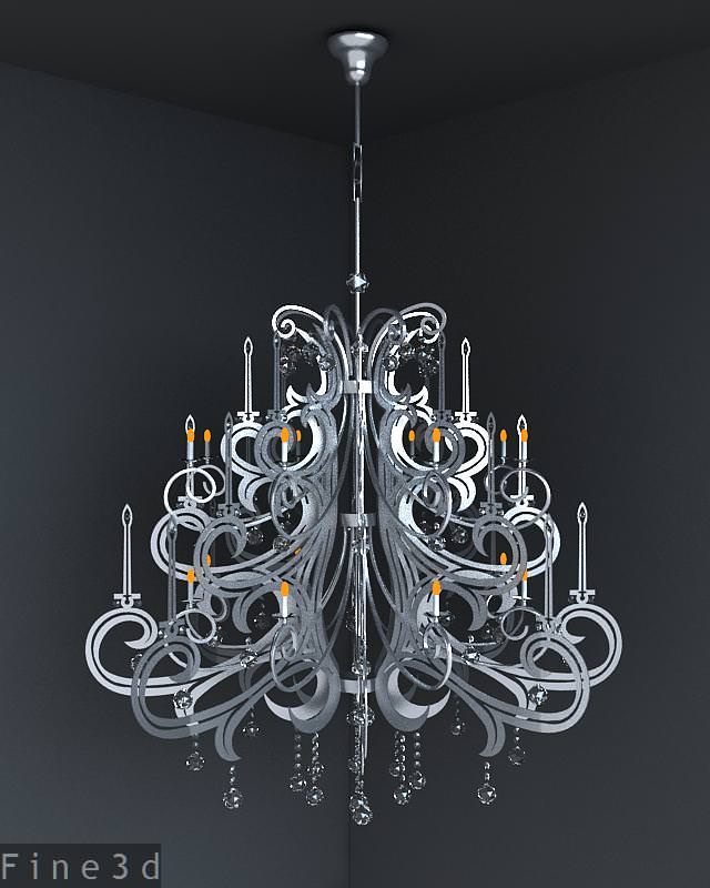 Modern chandeliers collection 3D Model MAX OBJ 3DS