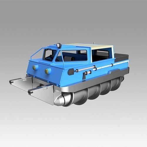Screw terrain vehicle ZIL2906 3D model CGTrader