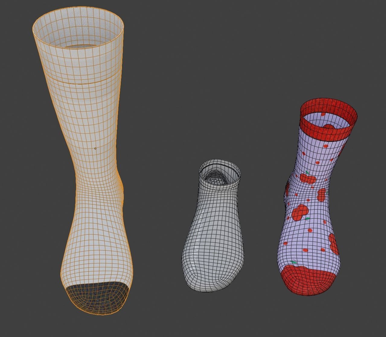 3D model Full Mockup for socks VR / AR / lowpoly CGTrader