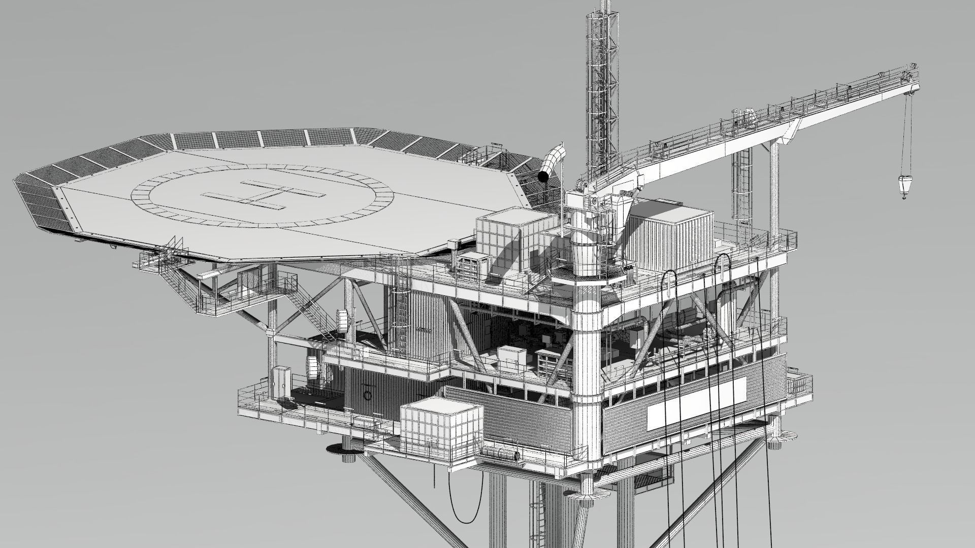 minimum facility platform 3D model | CGTrader