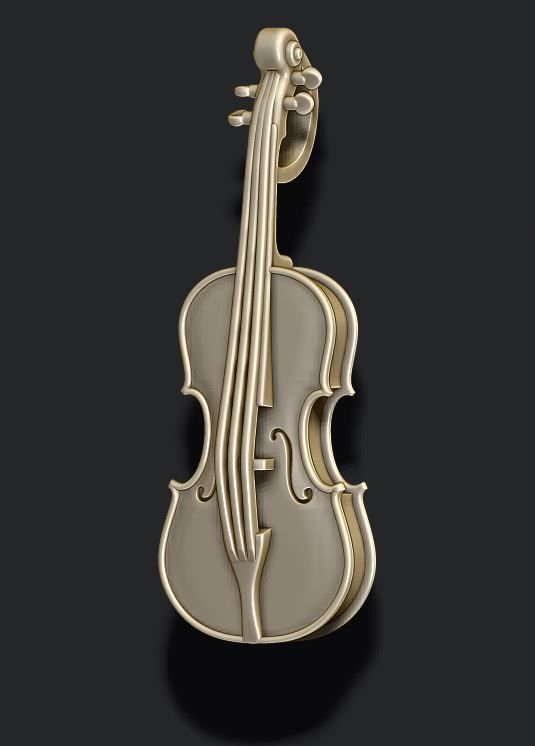 Violin pendant 3D model 3D printable | CGTrader