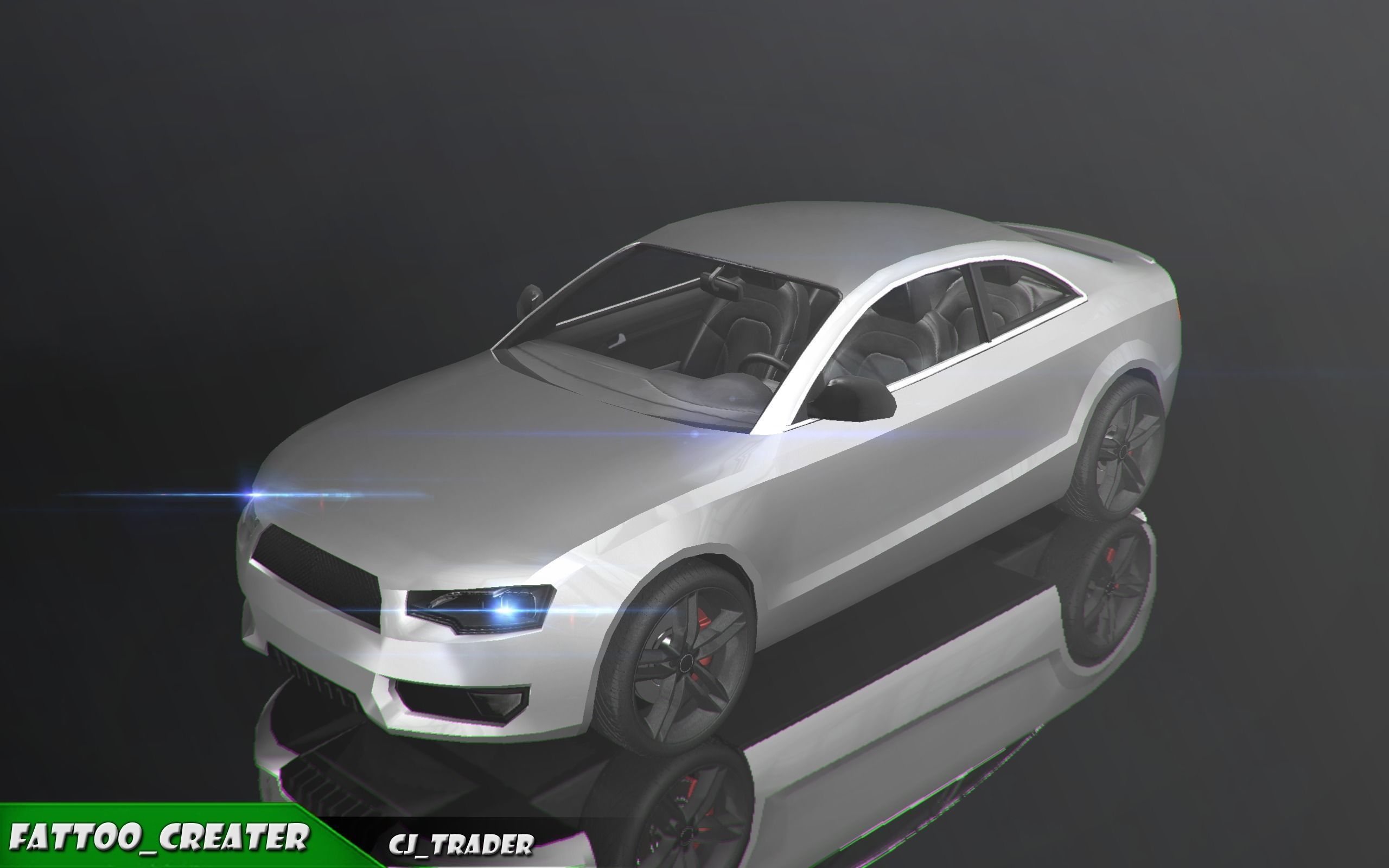 LowPoly Racing Car Audi A5 3D Model realtime CGTrader