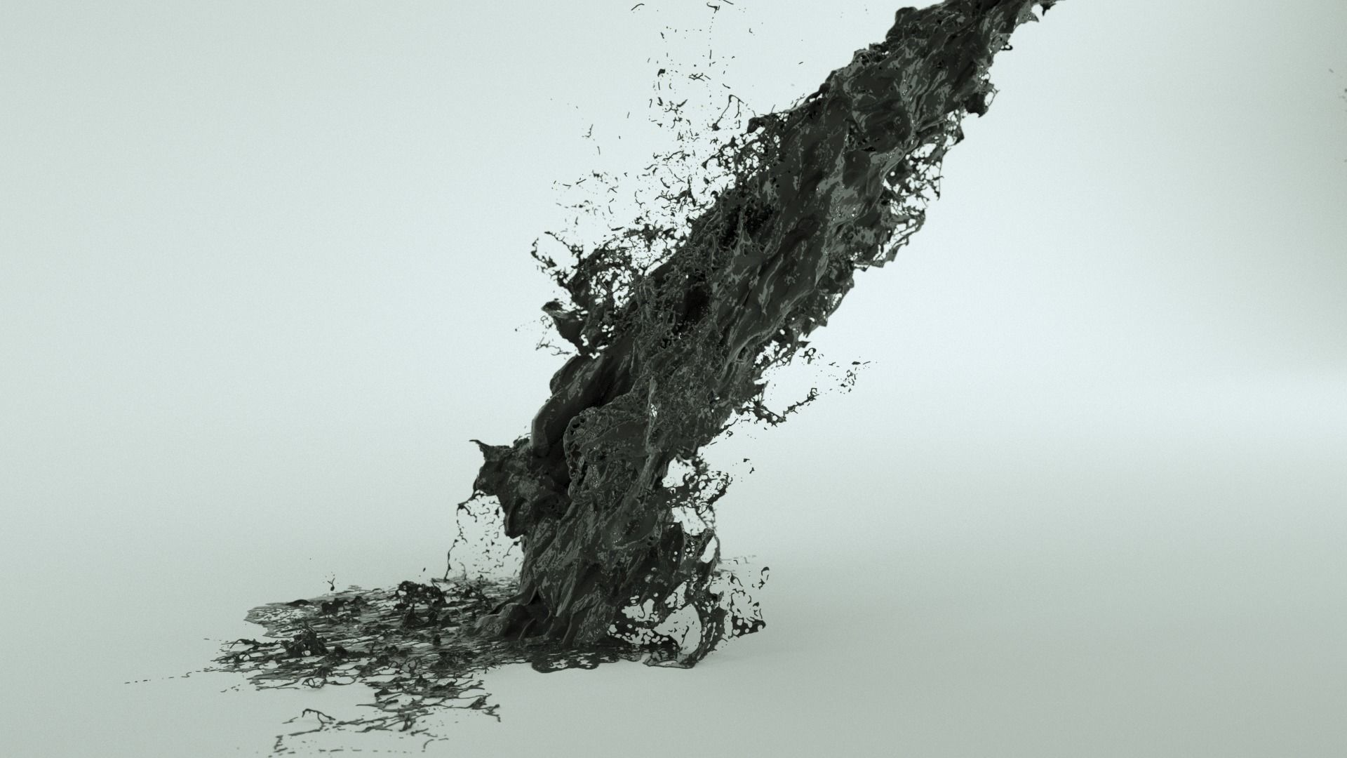 Black Fluid Abstract