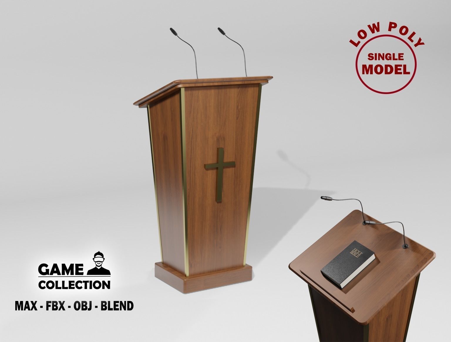 Church Podium 3D asset | CGTrader