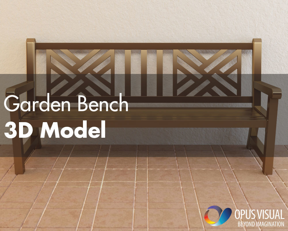 Garden Bench 3D model