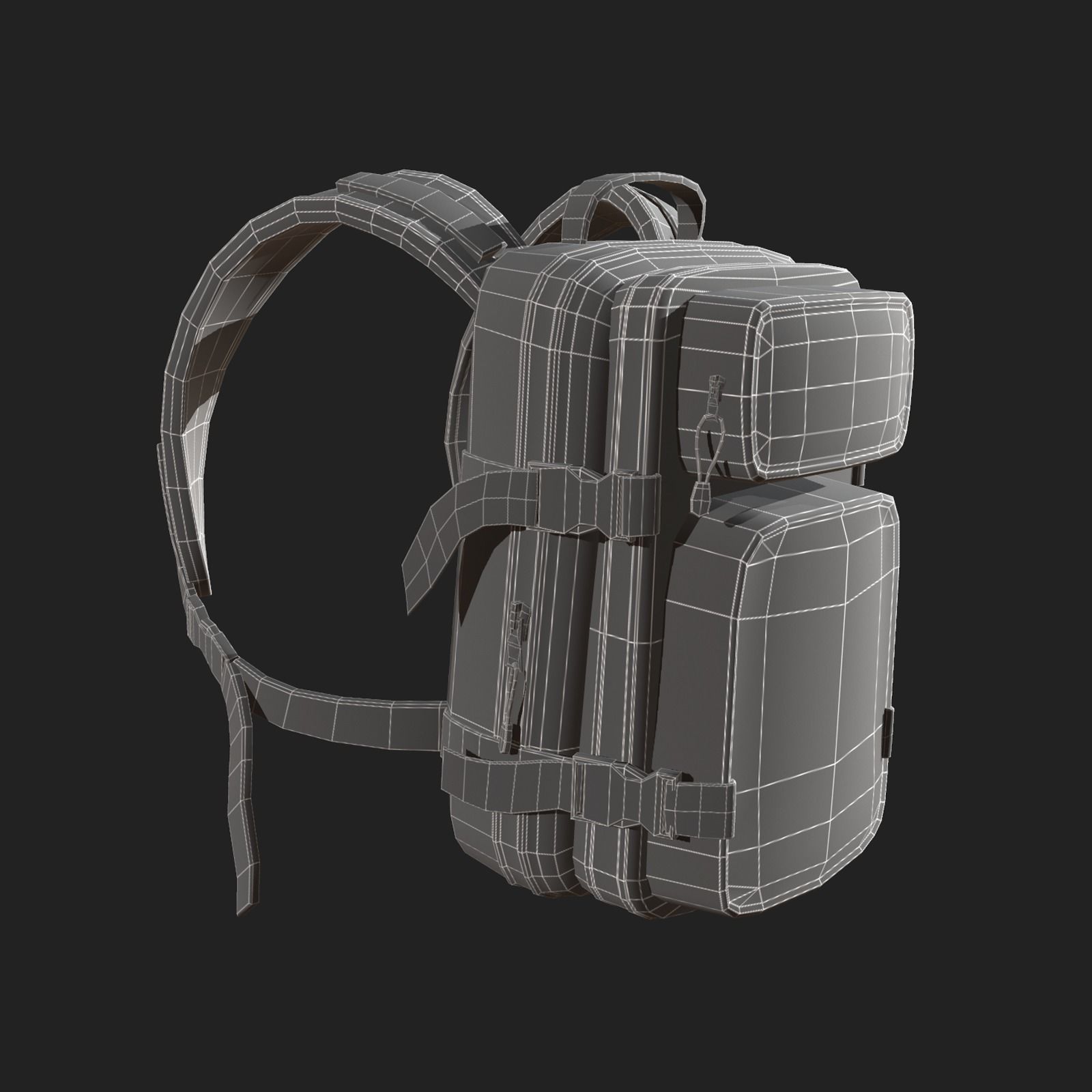3D model Military Backpack scifi VR / AR / low-poly | CGTrader