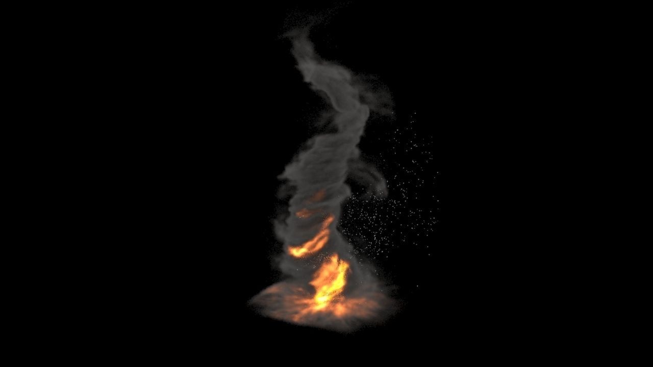 3D model Houdini Power Asset - Firestorm Tornado VR / AR / low-poly ...