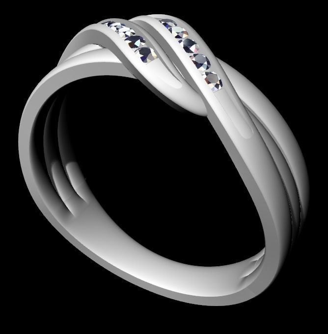 3d female ring pattern 3D model