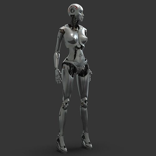 female robot 3d model