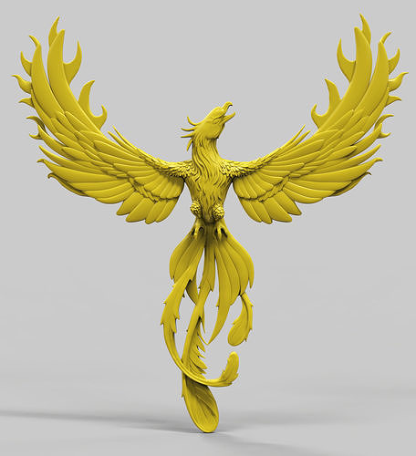 Phoenix golden eagle 3D model 3D printable | CGTrader