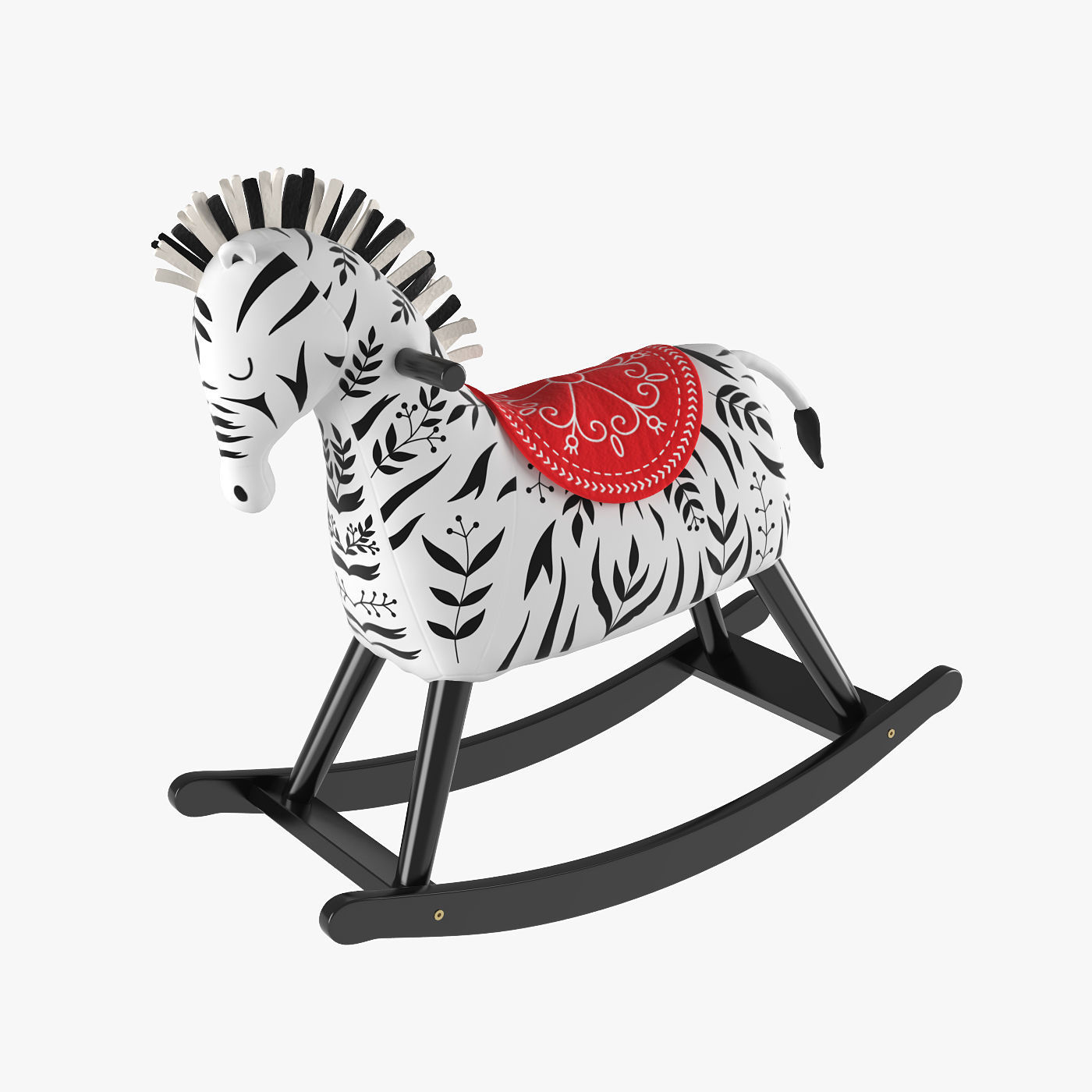 3D model children Zebra rocking horse CGTrader