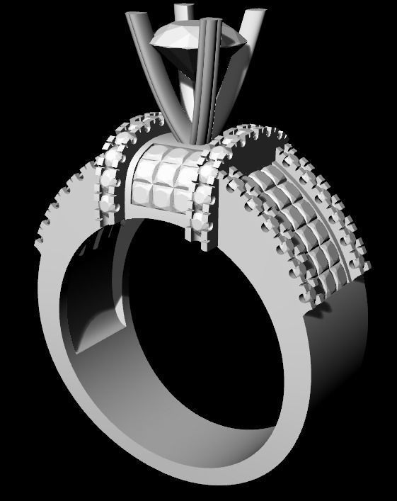 3d female ring pattern 3D model