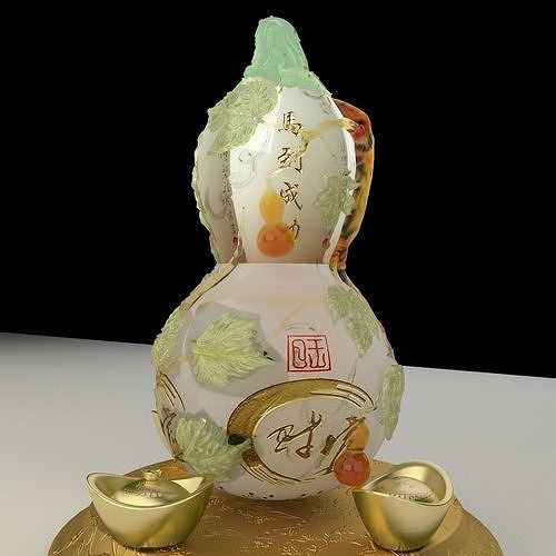 Chinese Gourd With Yuanbao 3d Model Cgtrader Chinese Gourd With Yuanbao 3d Model Cgtrader