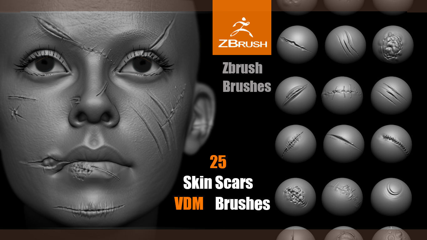 ZBrush Scars VDM Brush