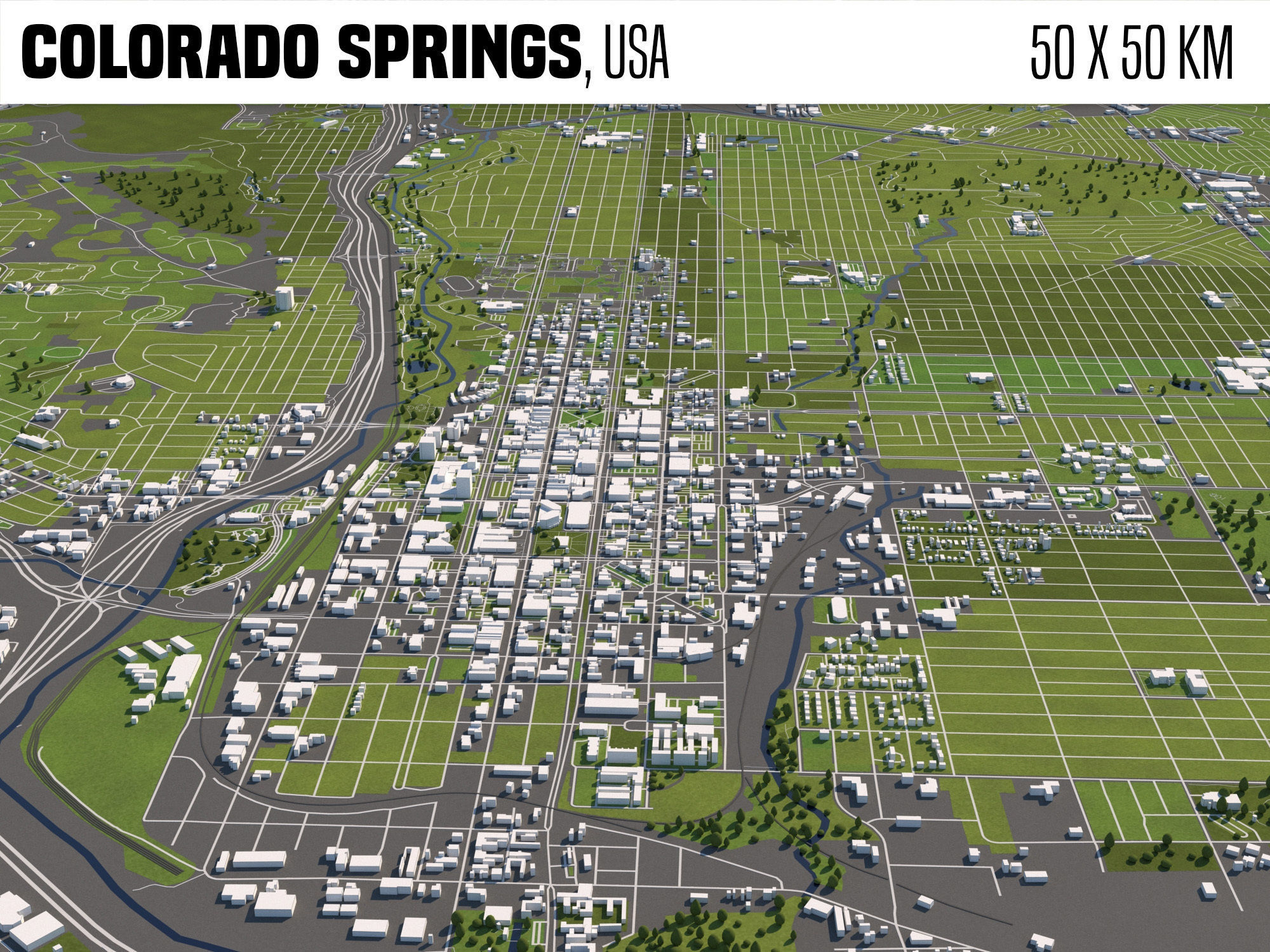 Colorado Springs 3D model CGTrader