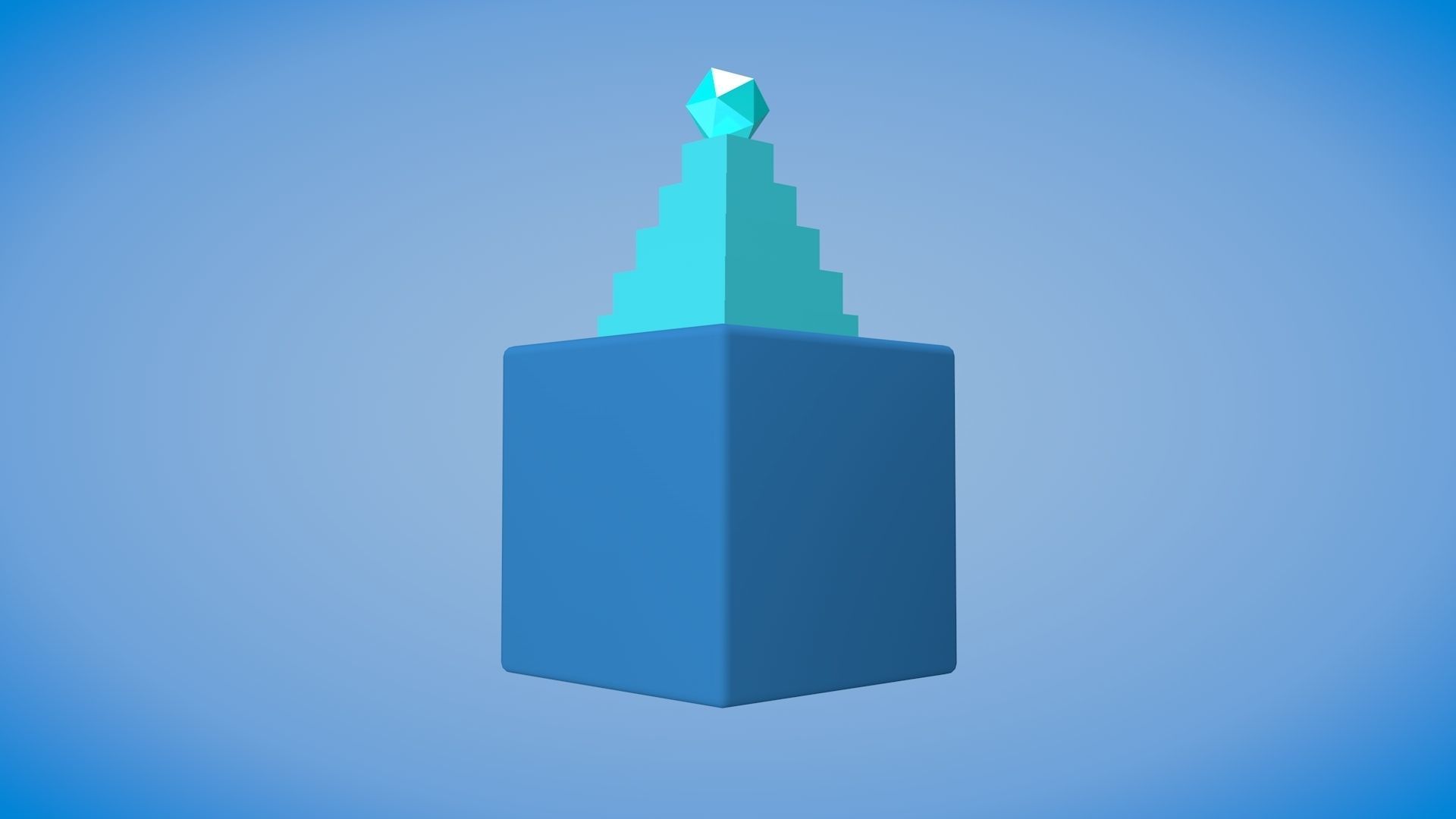 3D model Cube Pyramid VR / AR / low-poly | CGTrader
