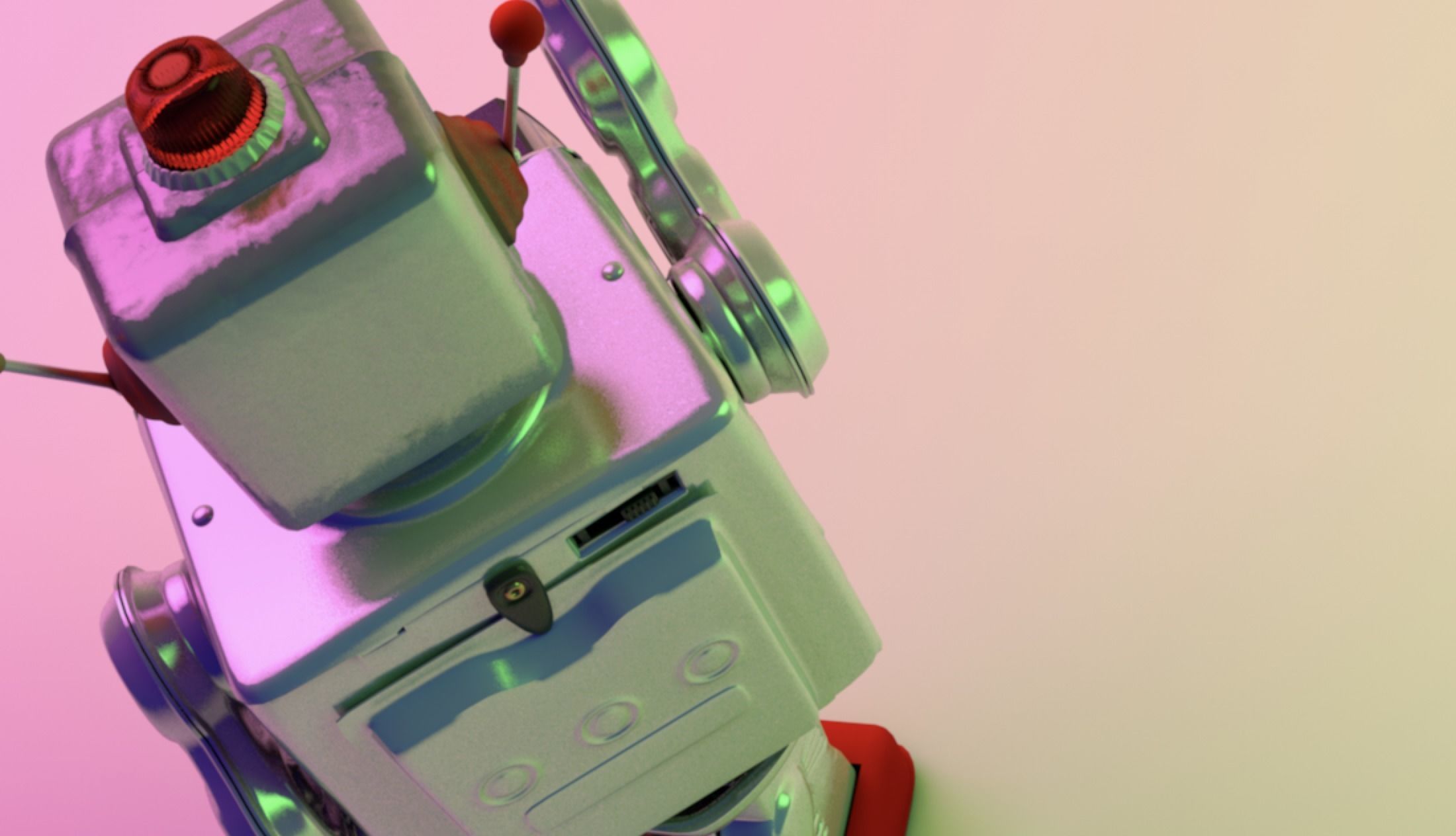 Robot Electron Mr DCell Tin toy retro vintage Battery 3D model