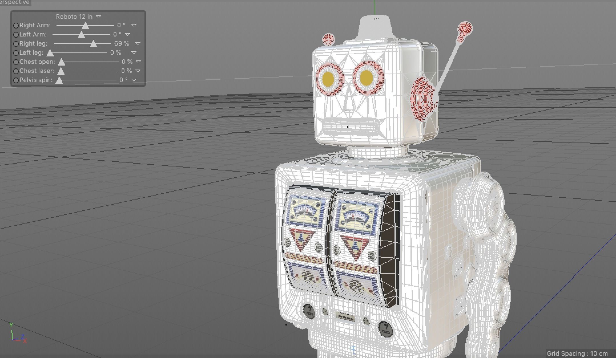 Robot Electron Mr DCell Tin toy retro vintage Battery 3D model