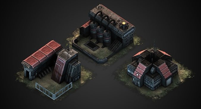 3D model RTS building pack VR / AR / low-poly | CGTrader