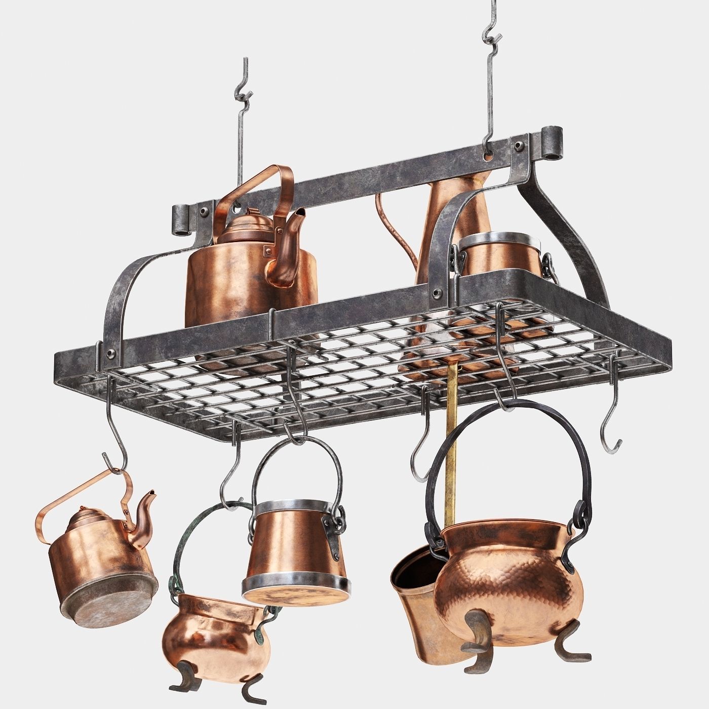 3d Model Enclume Grande Cuisine Rectangular Ceiling Pot
