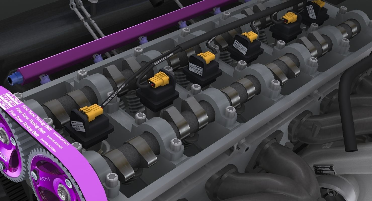 3D model Nissan RB26 DETT by HKS engine VR / AR / low-poly | CGTrader