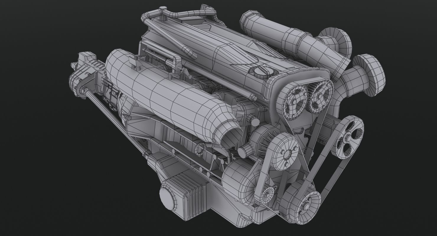 3D model Nissan RB26 DETT by HKS engine VR / AR / low-poly | CGTrader