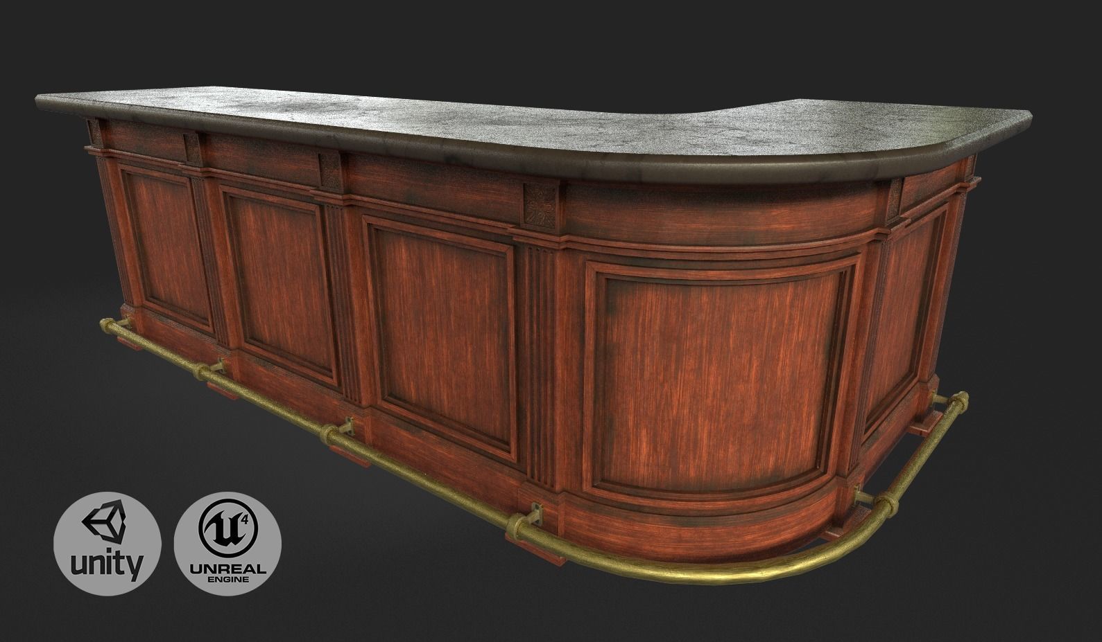 3D model Vintage Bar Table VR / AR / lowpoly CGTrader