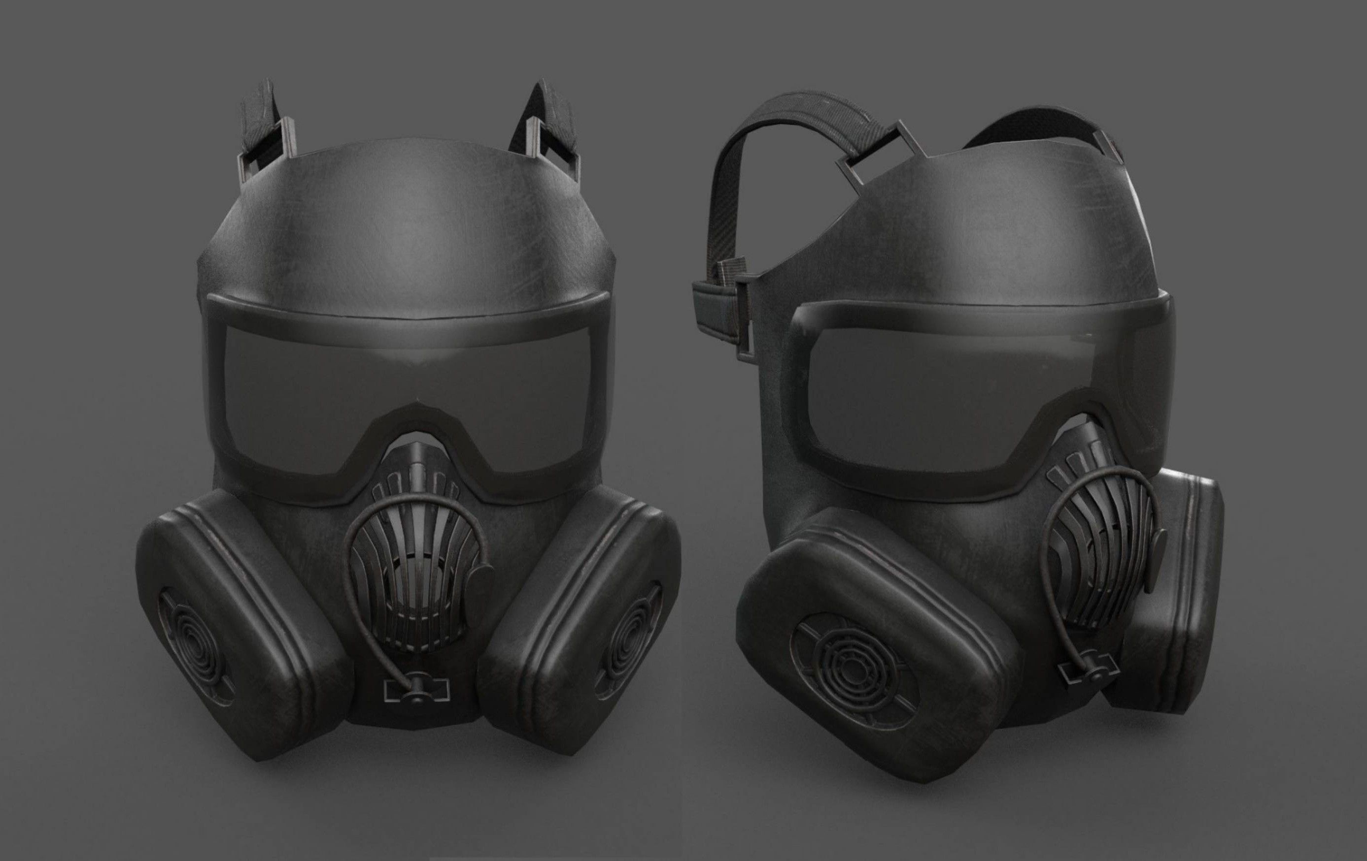 Helmet gas mask
