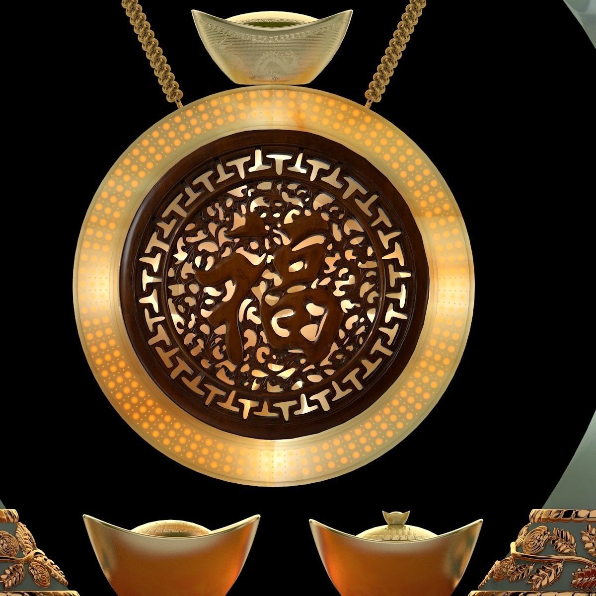 Chinese Yuanbao With Fu And Drag Carving Pattern 3d Model Cgtrader Chinese Yuanbao With Fu And Drag Carving Pattern 3d Model Cgtrader