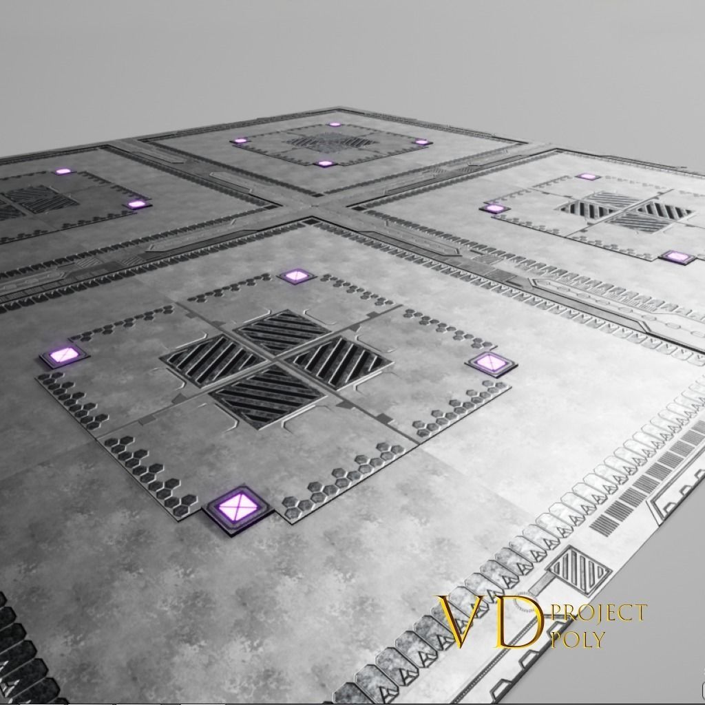 3D model Sci fi floor VR / AR / low-poly | CGTrader