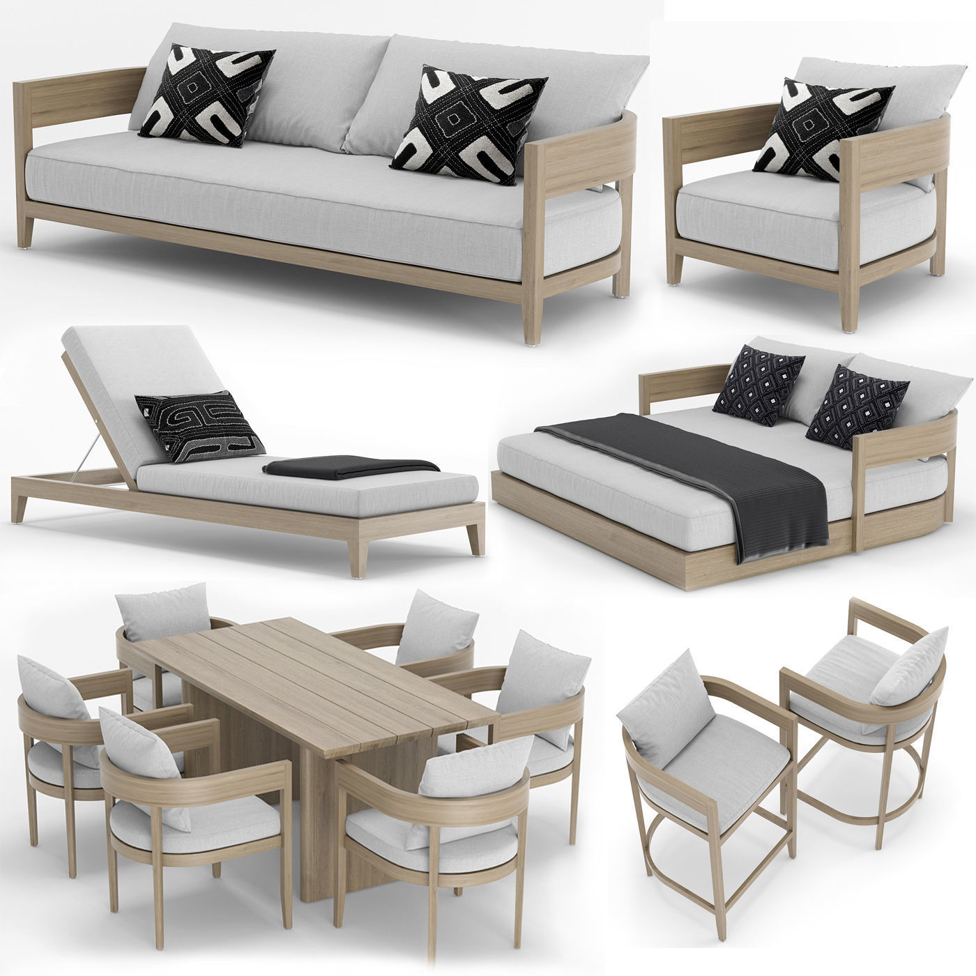 RH Outdoor Balmain Collection 3D model CGTrader